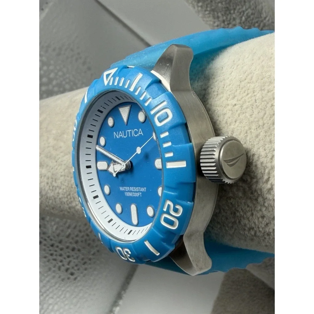 Nautica N09602G New Battery Mens South Beach Diver Watch 44MM 8.5